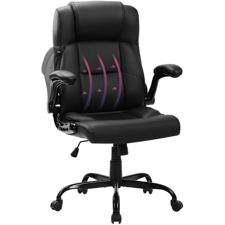 Photo 1 of *May be missing hardware?* JONPONY Big and Tall Office Chair 400LBS Wide Seat Ergonomic Computer Desk Chair High Back Executive Leather Chair Adjustable Task Chair Lumbar Back S