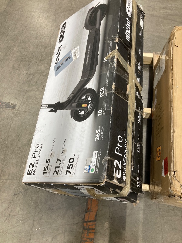 Photo 1 of **PARTS ONLY/DAMAGED WIRES AND BROKEN BRAKE LEVER****Segway Ninebot E2 Pro Electric Kick Scooter, 15.5 mph Max Speed, 24.9-Mile Range, Power by 350W Motor, Cruise Mode, UL-2272 Certified