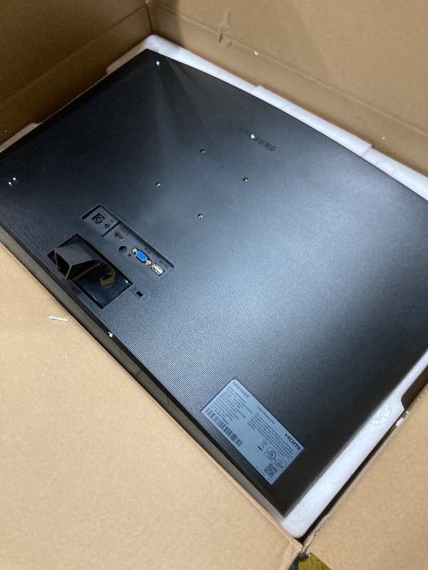 Photo 1 of ***MISSING PARTS-SELLING AS IS ONLY*** Samsung 27" Essential S3 (S36GD) Series FHD 1800R Curved Computer Monitor, 100Hz, Game Mode, Advanced Eye Comfort, HDMI and D-sub Ports, LS27D366GANXZA, 2024