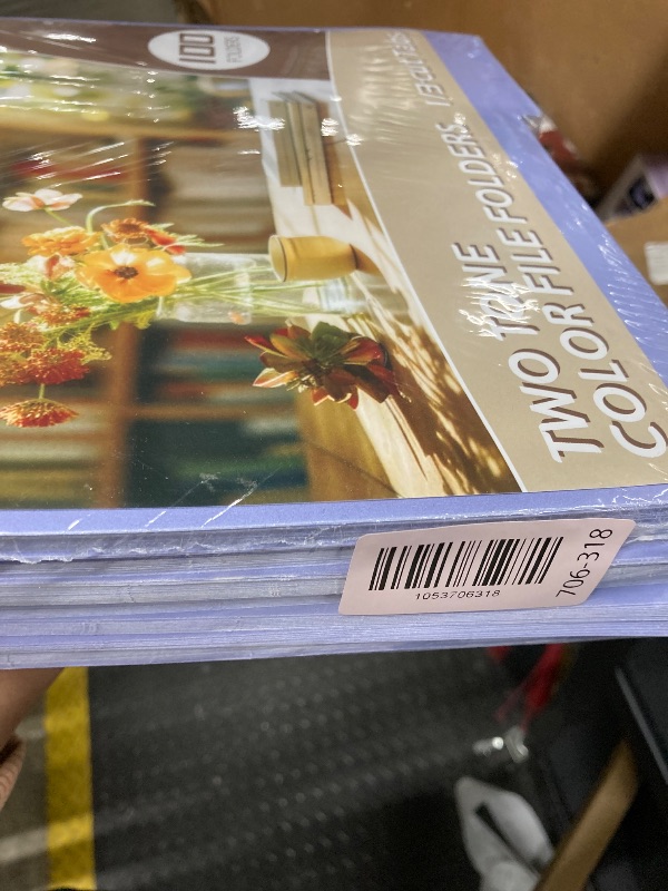 Photo 1 of 100 Packs File Folders Letter Size, 8.5 x 11 Colored File Folders 1/3 Cut Tab for Easy Labeling, for Home, Office, School Filing