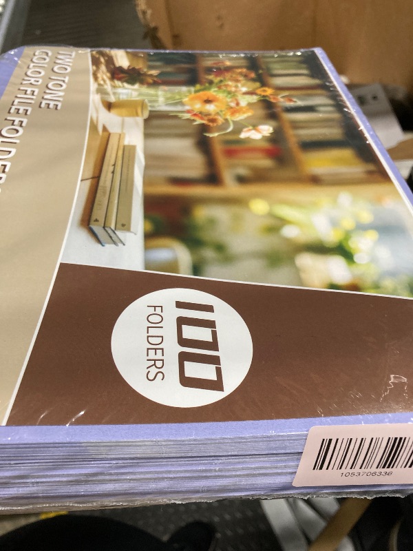 Photo 1 of 100 Packs File Folders Letter Size, 8.5 x 11 Colored File Folders 1/3 Cut Tab for Easy Labeling, for Home, Office, School Filing