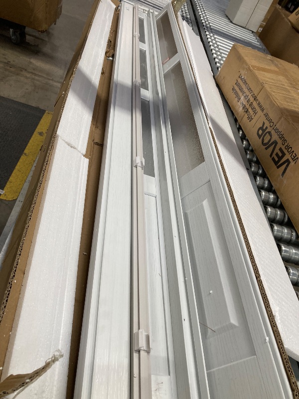 Photo 1 of 104RDHOUSE 38×80in PVC Internal Accordion Folding Door, Multifold Sliding Door for Closet, White in Color, with Installation Hardware; Handle; Latch.