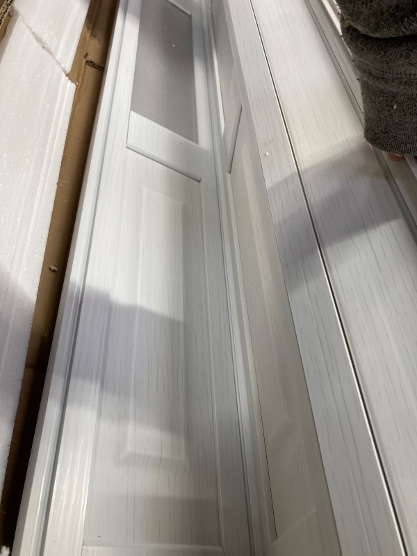 Photo 1 of 104RDHOUSE 38×80in PVC Internal Accordion Folding Door, Multifold Sliding Door for Closet, White in Color, with Installation Hardware; Handle; Latch.
