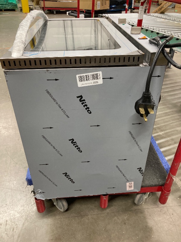 Photo 1 of ***SUPPOSEDLY HAS A DENT SOMEWHERE?*** MISSING LEGS


 Commercial Convection Oven Full Size 125L/4.4 cu.ft.,240V/4500W Conventional Oven Countertop 4-Tier Commercial Toaster oven w/Front Glass Door, w/Trays Wire for Restaurant Bakery***SUPPOSEDLY HAS A DE
