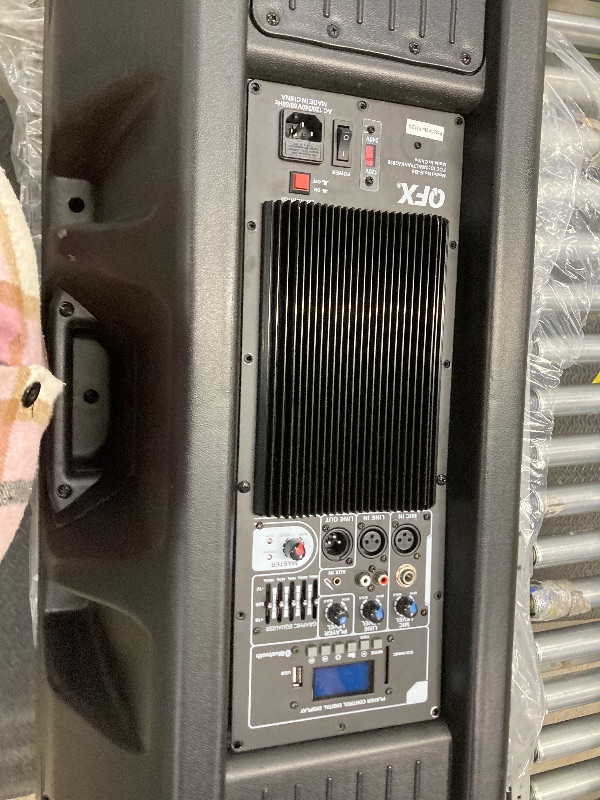 Photo 1 of ***PARTS ONLY***E-B5 Professional High-Power Dual 15" Bluetooth Speaker System- Featuring Circle Lights, FM Radio, USB/TF Card Ports, XLR Inputs, TWS Sound & Easy Transport for DJs, Parties & Live Performances, Black