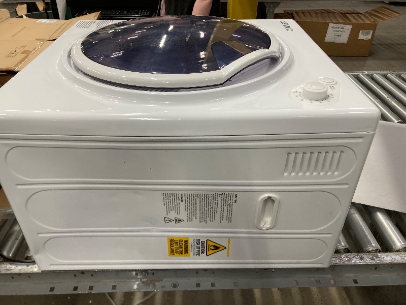 Photo 1 of **SMALL DENT ON TOP**Elevon Portable Clothes Dryer 1350W, Compact Dryer for laundry with 5 Drying Modes, 2.6 Cu.ft Front Load Dryer Machine, Stainless Steel Tub for Small Space, RVs, Overheat Protection, Black & White