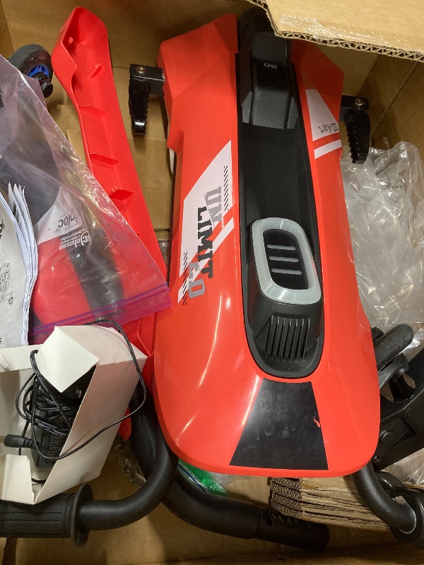 Photo 1 of ***PARTS ONLY/DOES NOT WORK PROPERLY/MISSING FLAG/WITH CHARGER***ORFELD 24V Electric Kids Go Kart for Ages 6+, High-Power Battery Ride On Toy with Safety Belt, Drift Cart Gift for Boys & Girls,Red