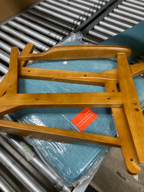 View 1 of ***DAMAGE BROKEN -SELLING AS PARTS ONLY***SEE ALL PHOTOS 
Teal Accent Chair