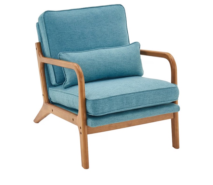 View 5 of ***DAMAGE BROKEN -SELLING AS PARTS ONLY***SEE ALL PHOTOS 
Teal Accent Chair