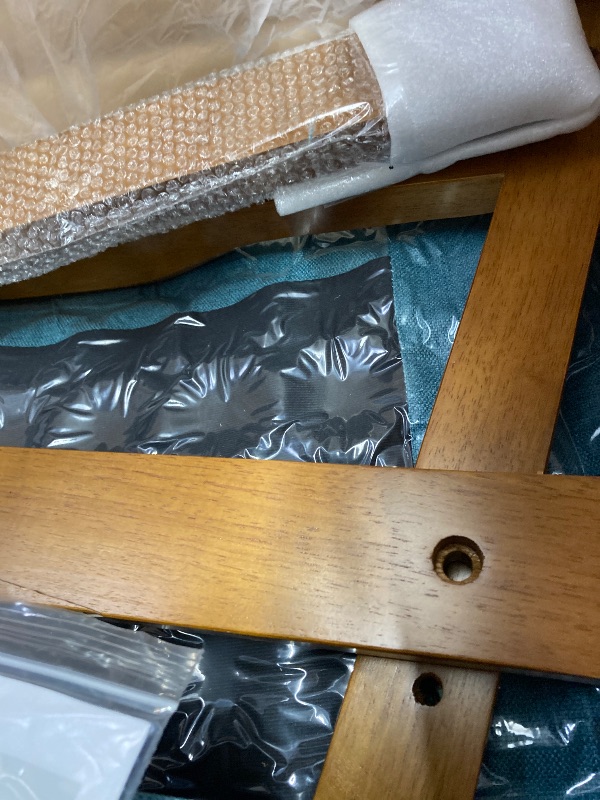 View 3 of ***DAMAGE BROKEN -SELLING AS PARTS ONLY***SEE ALL PHOTOS 
Teal Accent Chair