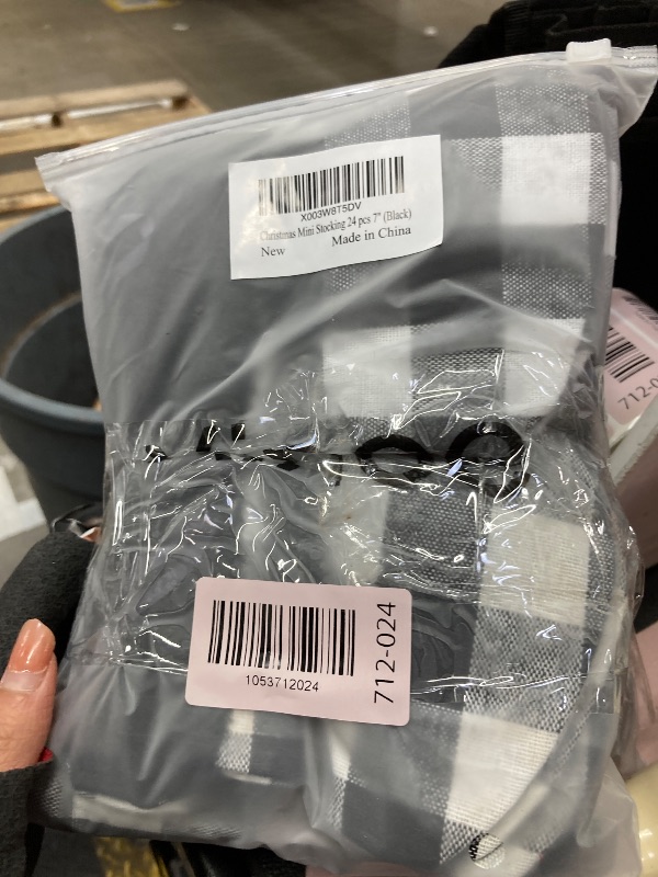 Photo 1 of ****** 2 pack***Xinoe Mini Christmas Stockings 7 inch 24pcs, Buffalo Check and Plush Stocking Cuffs Composition Christmas Stockings, Christmas Hamging Decorations