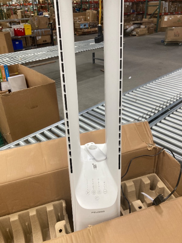 Photo 1 of ***PARTS ONLY -SELLING AS IS*** PELONIS Bladeless Tower Fan with 26-33ft Powerful Airflow, Alexa and Google Compatible, 6-Speed Settings, Quiet DC Motor, 120° Oscillation, 7-Hour Ti
