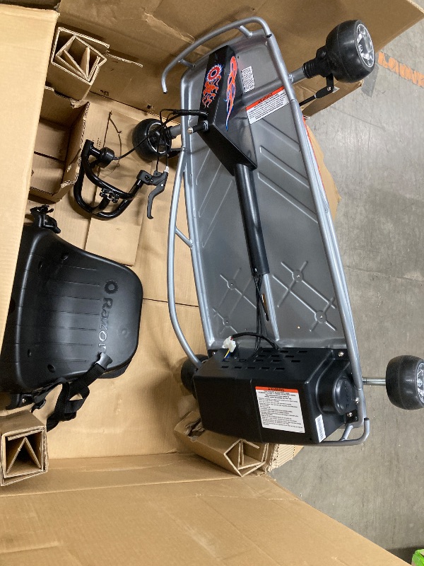 Photo 1 of ***DOES NOT WORK. NEEDS SOMEONETO FIX IT***Razor Ground Force Drifter Kart - Silver - FFP***DOES NOT WORK. NEEDS SOMEONETO FIX IT***