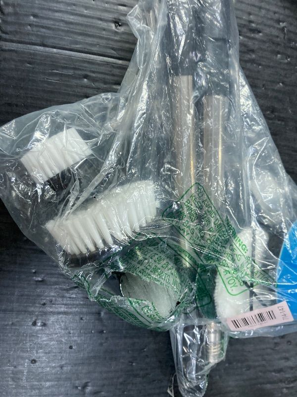Photo 1 of ***MISSING MAJOR COMPONENETS* THIS IS SOLD FOR PARTS ONLY*** Electric Spin Scrubber, Cordless Shower Scrubber with 7 Scrub Brushes, 3 Speeds, Adjustable Extension Handle, IPX7 Waterproof Power Scrubber for Cleaning Bathroom Tub Tile Floor Grout- Bright Wh
