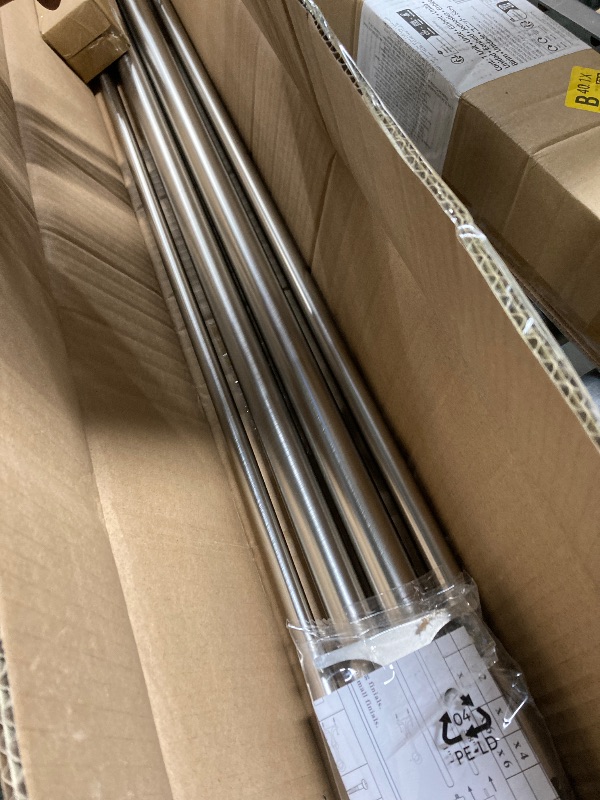 Photo 1 of 1 Inch Double Curtain Rods 72 to 144 Inches, Adjustable Telescoping Window Drapery Rod, Dual Heavy Duty Curtain Rods with Iron-Finials for Sliding Glass Door, Patio, Bedroom, Kitchen, Brushed Nickel