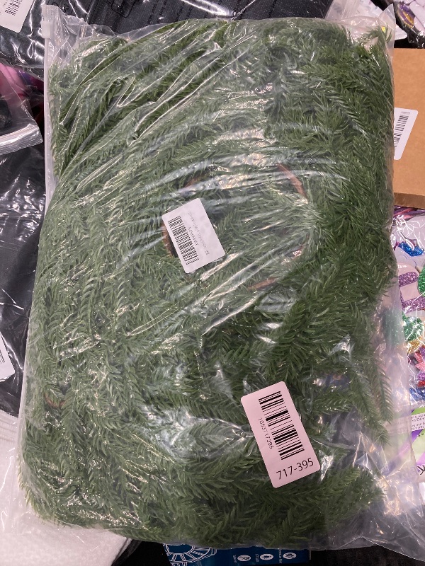 Photo 1 of 1 Pcs Artificial Norfolk Pine Garlands 6 Ft Real Touch Winter Pine Christmas Garland, Faux Greenery Garland for for Mantle Table Fireplace Indoor Outdoor Holiday Party Decoration (1)