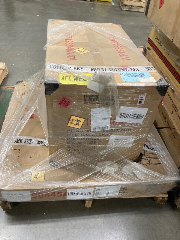 Photo 1 of **factory sealed ***FRANSOUL 5-Piece Set Round Wooden Table with Bottom Shelf, 4 Upholstered Chairs for Dining Room, Kitchen, Dinette, Family Breakfast, Dark Brown