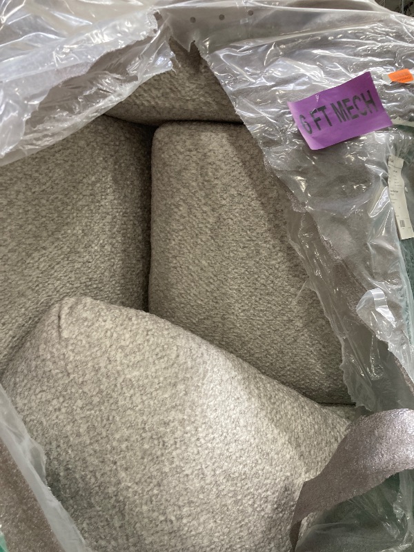 Photo 1 of **factory sealed ***Benjara Emma 68 Inch Loveseat with 2 Accent Pillows, Oversized, Polyester, Gray and Black