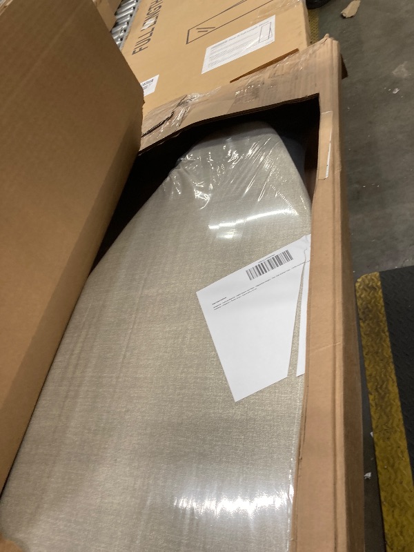 Photo 1 of ***BENT AND MISSING CAP ON 1 LEG***Brabantia - Ironing Board B – Solid Steam Iron Rest – Adjustable Height – Non-Slip Rubber Feet – 100% Fairtrade Cotton Cover with Foam Padding – Foldable – Denim Gray – Size B (49 x 15 in)***BENT AND MISSING CAP ON 1 LEG