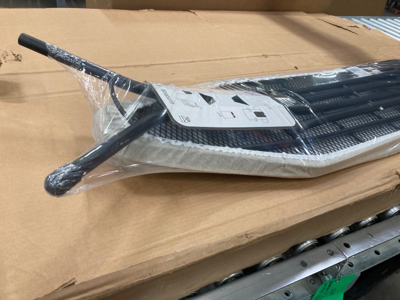 Photo 1 of ***BENT AND MISSING CAP ON 1 LEG***Brabantia - Ironing Board B – Solid Steam Iron Rest – Adjustable Height – Non-Slip Rubber Feet – 100% Fairtrade Cotton Cover with Foam Padding – Foldable – Denim Gray – Size B (49 x 15 in)***BENT AND MISSING CAP ON 1 LEG