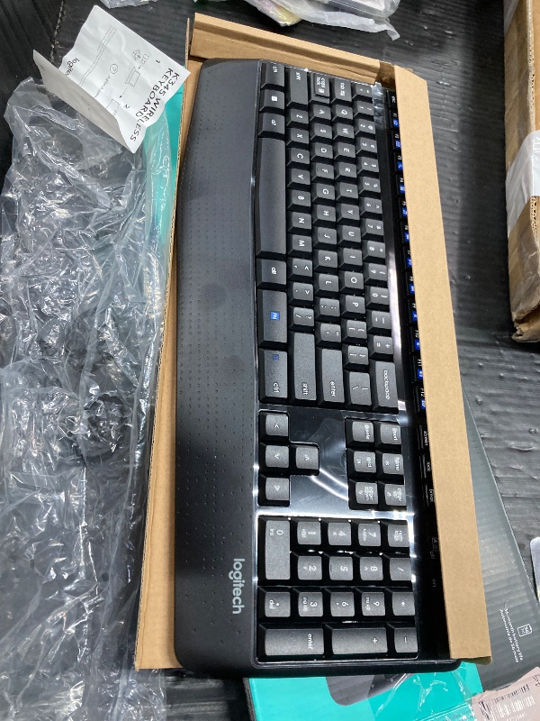 Photo 1 of ***USB IS MISSING***Logitech K345 Wireless Keyboard - Full-Sized Keyboard with Palm Rest, 2.4 GHz Wireless USB Receiver - for PC, Laptop***USB IS MISSING***