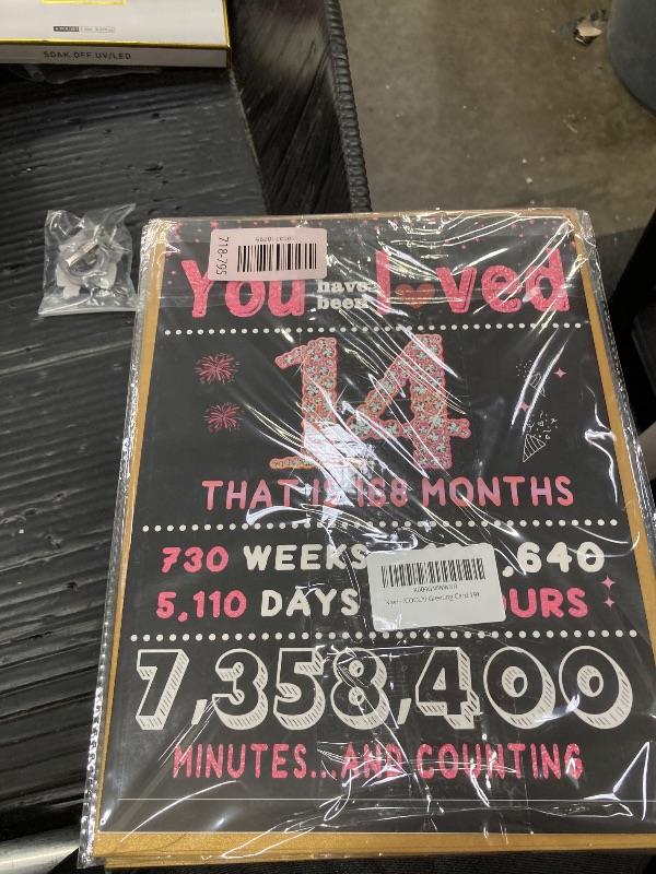 Photo 1 of **3 pack**ICOOLYI 14th Birthday Card Gifts for Girls, Daughter, Niece, Granddaughter, 14th Birthday Decorations for Girls, Large Birthday Card for 14 Year Old, Funny Back in 2012 Birthday Card, Rose Pink Gold