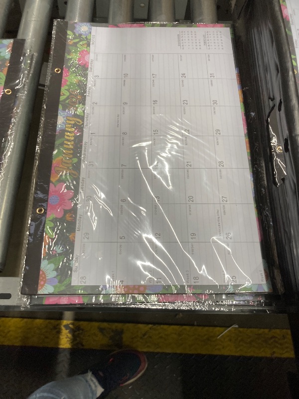 Photo 1 of **2 pack***Lbylyhxc 2026 Desk Calendar, 18-Month Calendar Runs from Jan. 2026 to Jun. 2027, Large 17" x 12" Desktop/Wall Monthly Calendar for Home, School or Office (Cute Flower Desk Calendar)