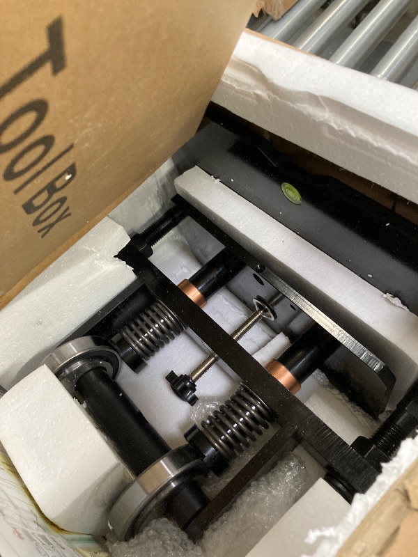 Photo 1 of [Updated] Leather Cutting Machine, 260 x 150 mm Adjutable Manual Hand Press Leather Embossing Leathercraft Mold Die Cutter with 10.2 x 5.9 inches Upper Plate for Various of Materials, Matte Black