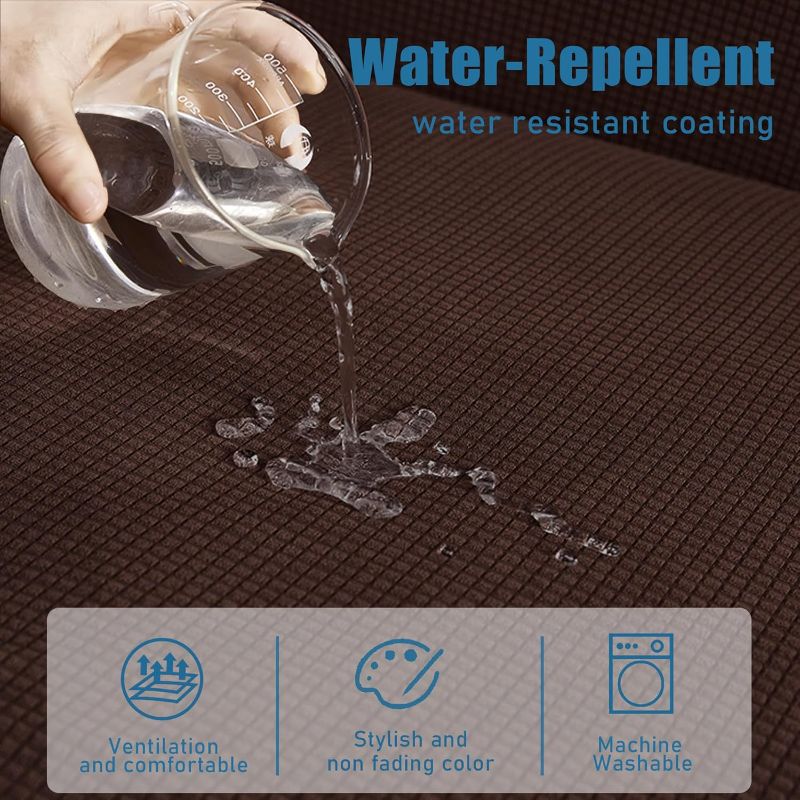 Photo 1 of **they just catch him**Repellent Sofa Cushion Covers Jacquard High Stretch Fabric Furniture Protector for Living Room, Washable Sofa Seat Slipcover, 2 Seater (Chair...