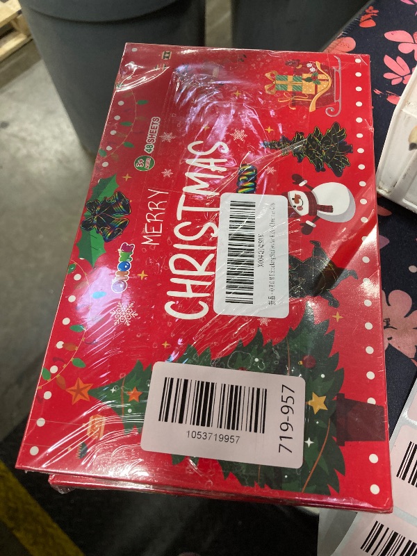 Photo 1 of **2 PACK***Stocking Stuffers - 48 PCS Rainbow Scratch Paper Cards Set | Christmas Crafts Toys Game for Kids - Christmas Gifts Ornaments Party Favors Decorations Supplies for Grandkids - Toddler Stocking Stuffers