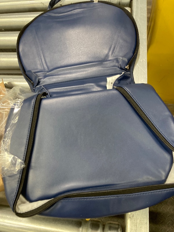 Photo 1 of ***MISSING  CUSHION -SELLING AS IS*** Amenpoki Portable Waterproof Leather Diaper Changing Pad Compact for Travel Diaper Bag, Easy Clean, Newborn Baby, Blue