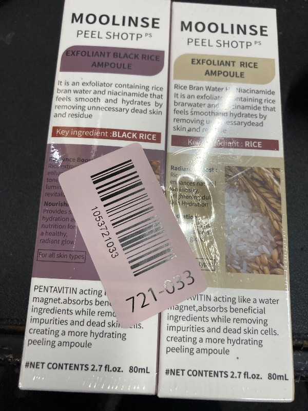 Photo 1 of ***FACTORY SEALED***Peel Shot Rice Ampoule Duo, 2PCS Black & White Rice Exfoliant, with Black Rice Extract and White Rice Essence, Gently Exfoliates | Refines the Look of Pores | Deeply Hydrates, for Most Skin Types***EXP 8/31/2028******FACTORY SEALED***