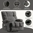 Photo 1 of ***(PARTS ONLY -MISSING PARTS -SELLING AS IS)*** JONPONY Massage Swivel Rocker Recliner Chair with Vibration Massage and Heat Ergonomic Lounge Chair for Living Room with Rocking Function and Side Pocket, 2 Cup Holders, USB Charge Port ,Grey ***BOX RIPPED