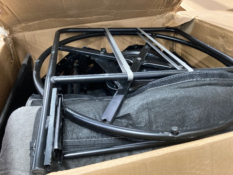 Photo 1 of ***(PARTS ONLY -MISSING PARTS -SELLING AS IS)*** JONPONY Massage Swivel Rocker Recliner Chair with Vibration Massage and Heat Ergonomic Lounge Chair for Living Room with Rocking Function and Side Pocket, 2 Cup Holders, USB Charge Port ,Grey ***BOX RIPPED