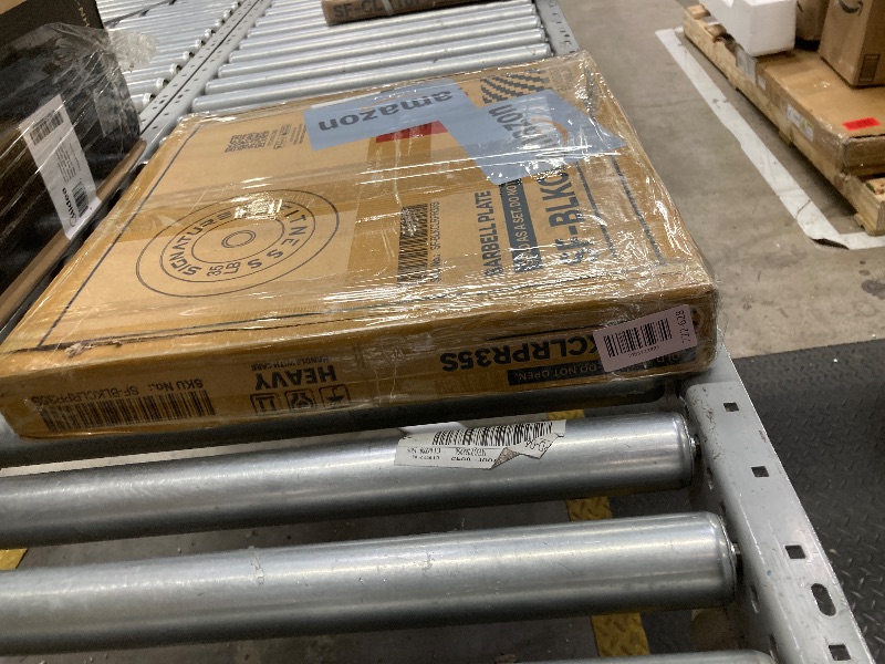 Photo 1 of **THIS IS ONLY FOR ONE 35LB WEIGHT PLATE YELLOW****Fitvids 2-Inch Olympic Rubber Weight Plates Sets 35LB YELLOW