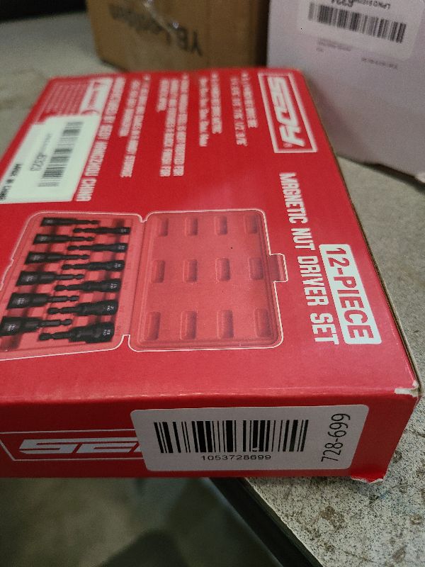 Photo 1 of 12-Piece Magnetic Nut Driver Set - Premium Impact Power Hex Nut Driver Drill Bit Master Kit, SAE & Metric, 1/4-Inch Quick-Change