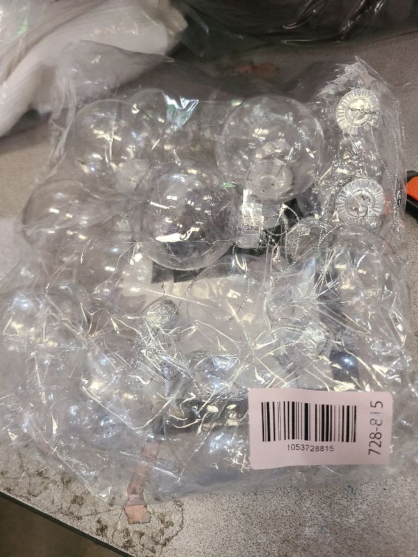 Photo 1 of 16PCS DIY Christmas Hanging Decoration?2.36Inch Clear Plastic Fillable Ornament Balls? for Christmas, Halloween, Birthday, Wedding Decor, DIY Crafts Decorations (60 mm)