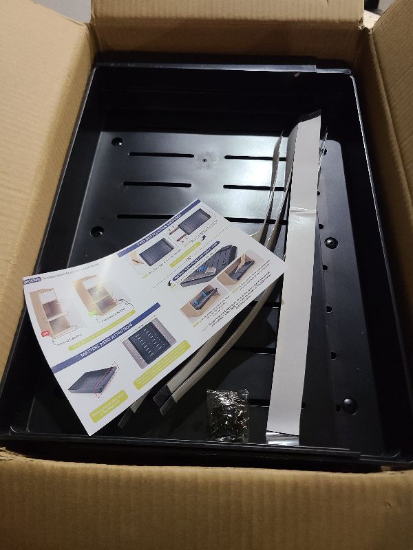 Photo 1 of 2 Pack Pull Out Cabinet Organizers Expandable (11.6''-17.5''), Plastic Slide Out Drawers for Kitchen, Bathroom, Pantry, Under Sink Storage, Pull Out Drawers Fixed with Adhesive Nano Film (Black)
