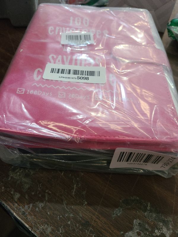 Photo 1 of 2 Pack 100 Envelopes Money Saving Challenge, Cash Budget Planner A5 Binder, Savings Challenges Book Organizer Folder, with 3 Tracker to Save $5,050 and $2,600, $300, 100 Pre-numbered Pockets, Black & Red