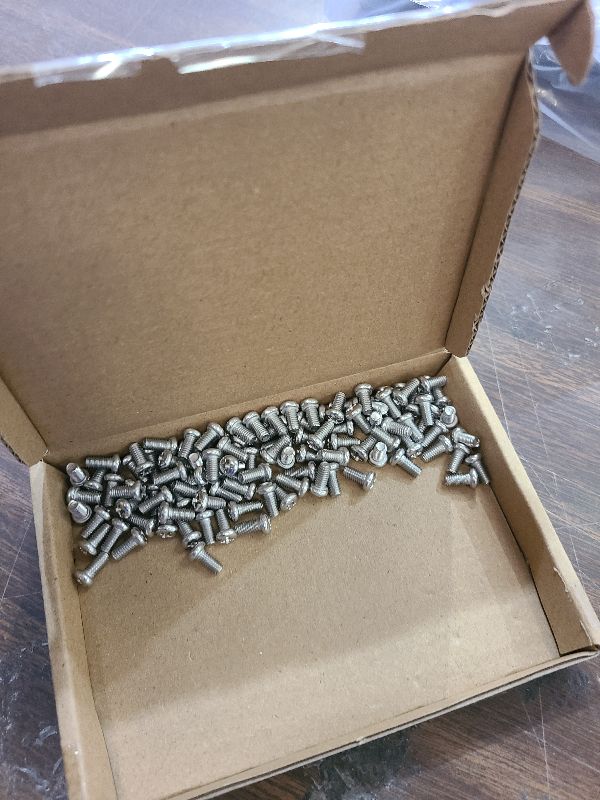 Photo 1 of 105 Pieces M4 x 8mm Machine Screws, Thread Pitch 0.7mm, Sutemribor M4 Phillips Pan Head Machine Screws, 304 Stainless Steel, Fully Threaded, Silver
