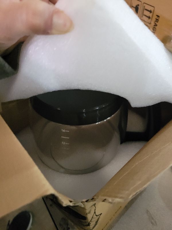 Photo 1 of 14-Cup Coffee Pot Replacement for Cuisinart Coffee Maker DCC-220, DCC-2600, DCC-2800,DCC-3200P1,CBC-7000PC,CBC-7200PC,CBC-7400PC,DCC-1800FR. Glass Carafe Replacement for Cuisinart with Sturdy Handle.