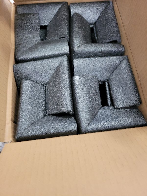 Photo 1 of 24Pcs Foam Protection Corner for Mirror TV Picture Frame,Packing Foam Corner Protectors for Shipping Moving,Edge Protection for Packing Fragile Artwork(Black)