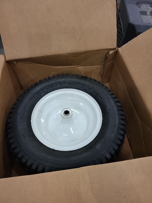 Photo 1 of 16" Pneumatic Tire | Replacement Wheelbarrow Tire | Tire for Handtrucks, ATV Trailers |1" Roller Bearing | 3" Offset Hub