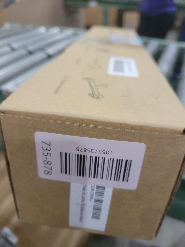 Photo 1 of 18-Inch Matte Black Linear Shower Drain, 304 Stainless Steel Long Linear Drain with Quadrato Pattern Grate, Rectangle Shower Floor Drain with Adjustable Feet, Hair Strainer, Fits Bathroom, Balcony