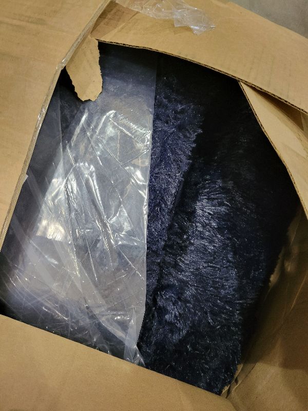 Photo 1 of 10x14 Area Rug Living Room: Navy Blue Area Rugs for Living Room - Large Shag Area Rugs 10 x 14 for Bedroom Soft Fluffy Carpet (Navy Blue/10x14 Feet)