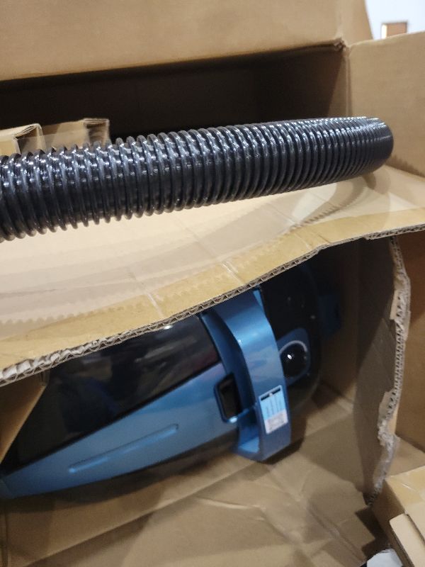 Photo 1 of 1600W Canister Vacuum Cleaner, Bagless Vacuum Cleaner with 45kPa Strong Suction, 4L Large Dust Cup, Variable Speed Control, 5 Tools, Lightweight Canister Vacuum for Home, Pet, Carpet, Hard Floor, Blue