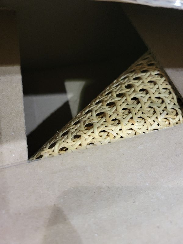 Photo 1 of 24" Width Natural Cane Webbing 5Feet, Rattan Webbing Roll for Caning Projects, Woven Open Mesh Cane for Furniture, Chair, Cabinet, Ceiling, Bed