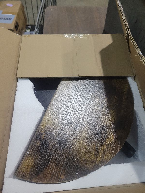 Photo 1 of 17In(W) x19In(H) Round End Table Heavy Duty Modern Side Table Stable Sofa Side Table Marble Base Accent Coffee Table Nightstand for Living Room Bedroom-Amber