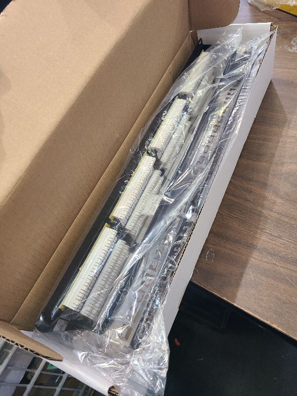 Photo 1 of [UL Listed] Cable Matters 48 Port Patch Panel Rackmount or Wall Mount 19-Inch with Support Bar, 2U Cat6 Network Patch Panel for 10 Gigabit Ethernet, 110 or Krone Impact Tools Compatible