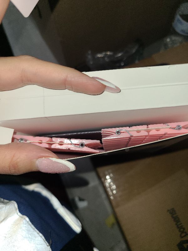 Photo 1 of 100PCS Baby Shower Clothespins Games Girl Plastic Clothes Pin with Waterproof Bag Mini Pink Pin Bulk 1.37 inch for Party Decorations, DIY Crafts